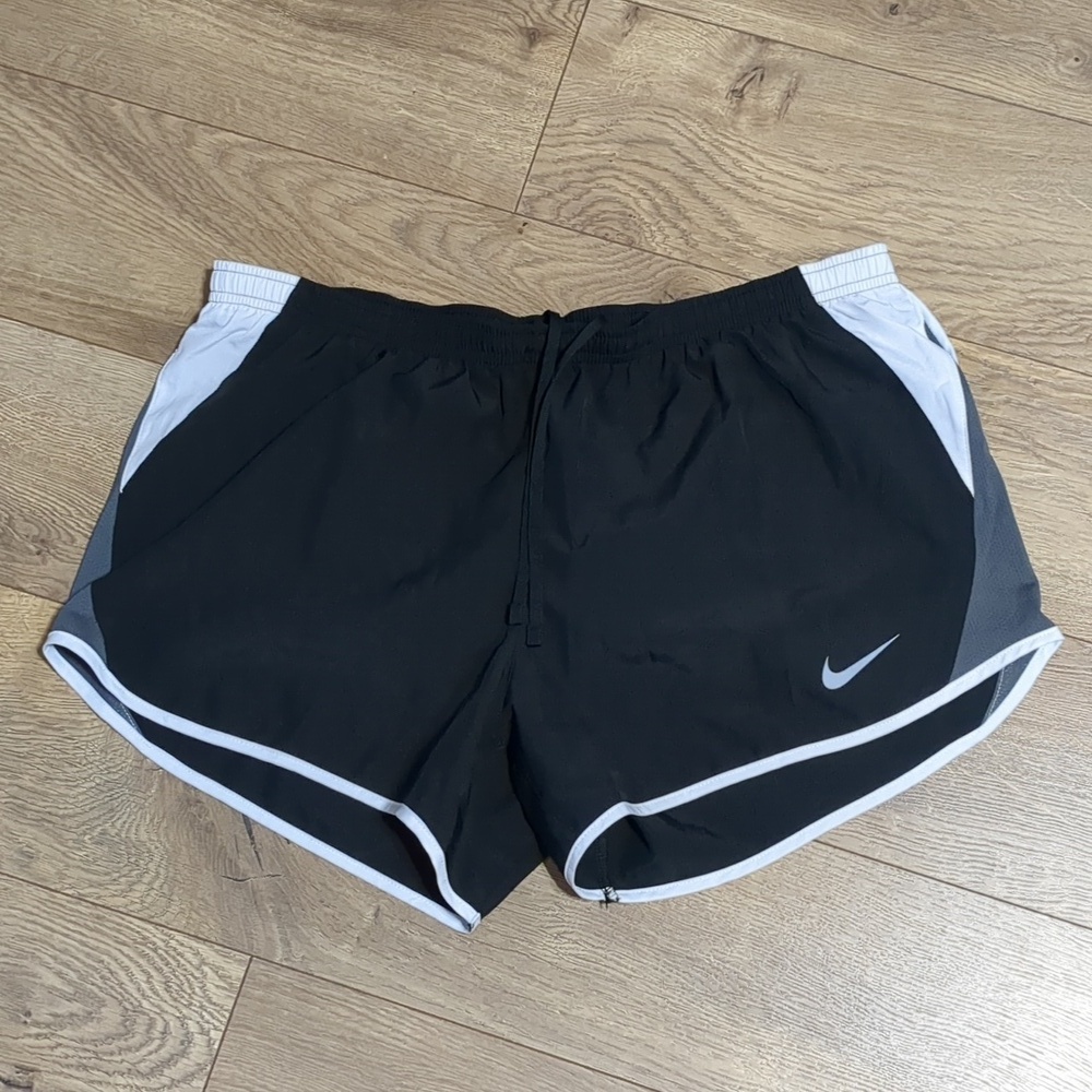 Nike Dri Fit Lined Running Gym Workout Shorts Black Women's Size Large